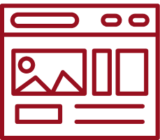 Webpage with visuals icon