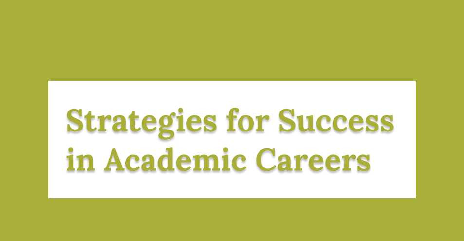 A graphic thumbnail for Strategies for success in Academic Careers