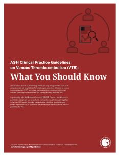 VTE Guidelines: What You Should Know