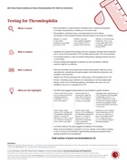 ASH VTE Thrombophilia Snapshot