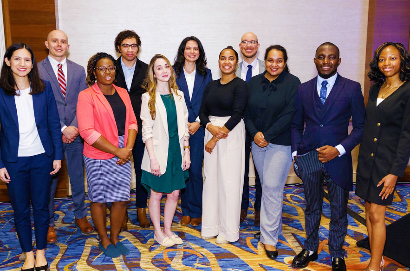 A group of awardees pose for a photo