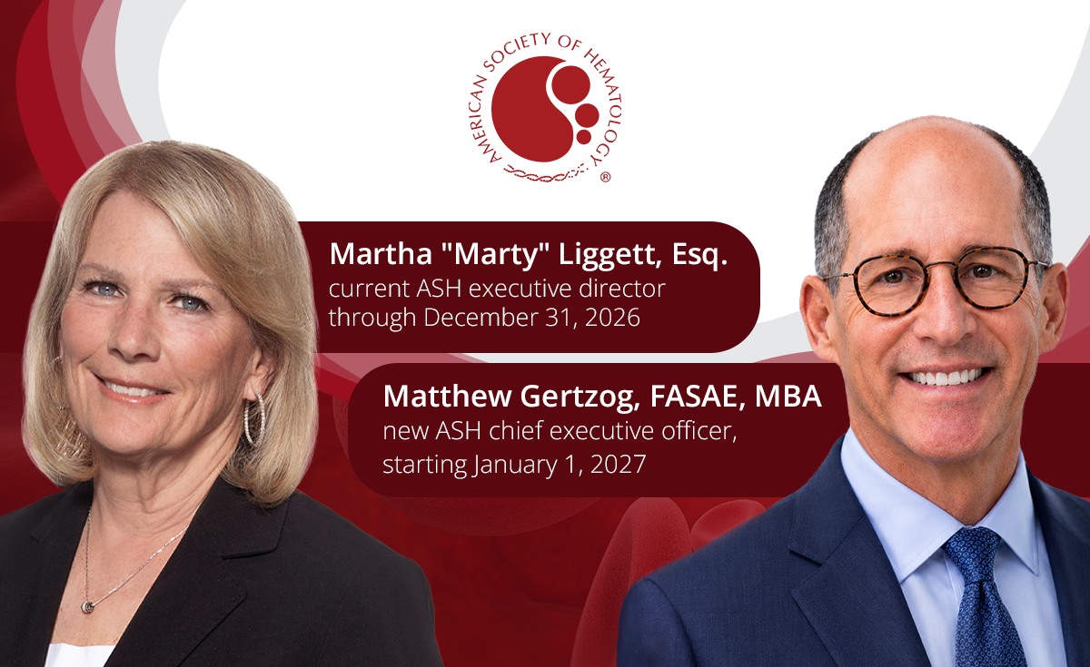 Graphic depicting the photos of the current ASH Executive Directer, Marty Liggett, and the future ASH CEO, Matthew Gertzog