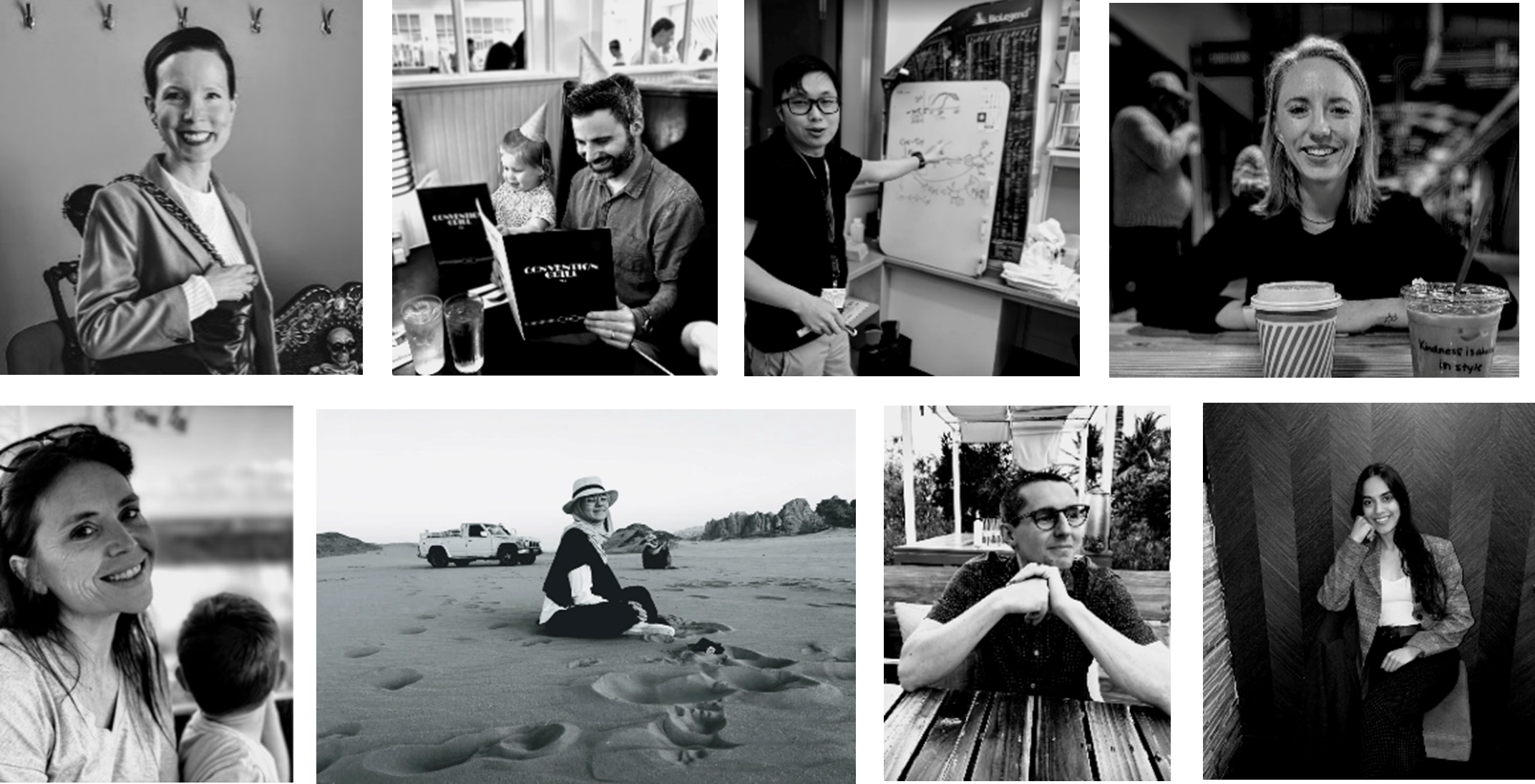 Group Photo Collage Black and White